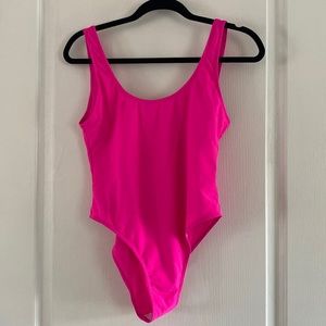 Hot pink one piece swimsuit